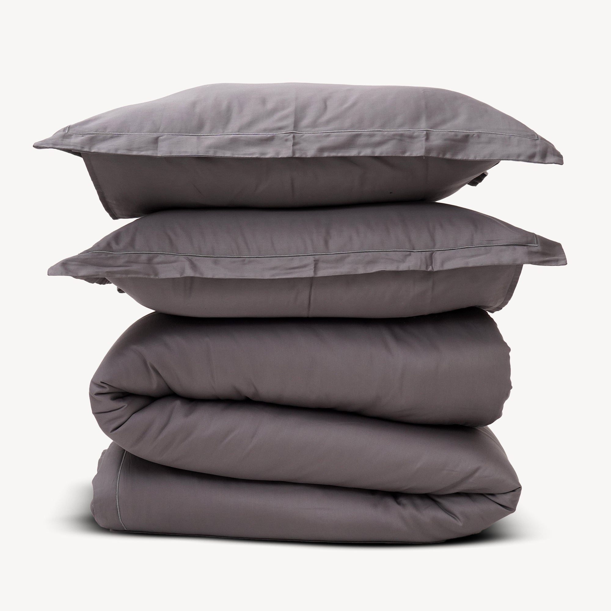 Charcoal Solid Duvet Cover Set