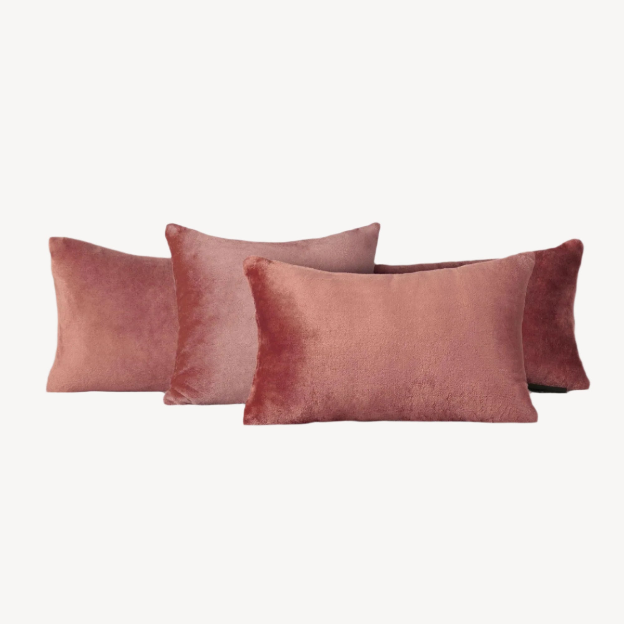 Dusty Rose Plush Cushion - THE LINEN COMPANY
