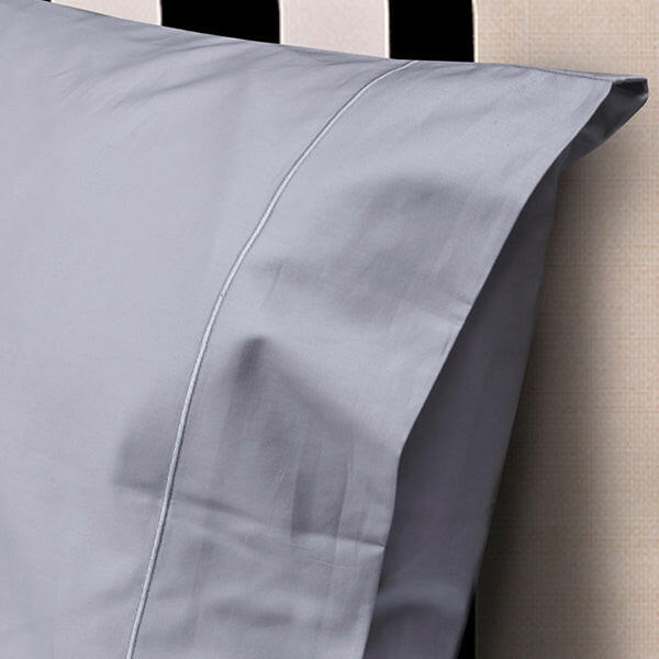 Grey Solid Pillowcases - THE LINEN COMPANY