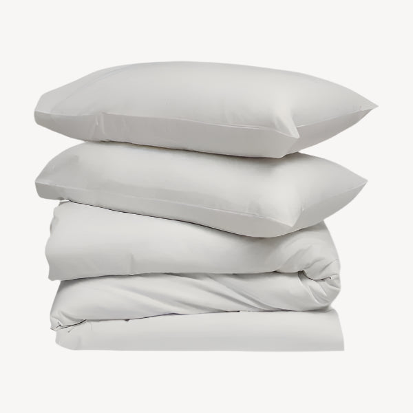 Ivory Solid Duvet Cover Set - THE LINEN COMPANY