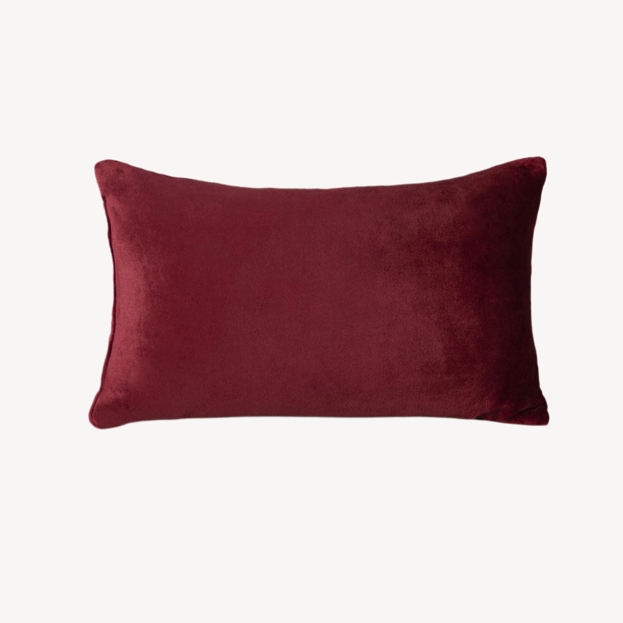 Maroon Plush Cushion - THE LINEN COMPANY