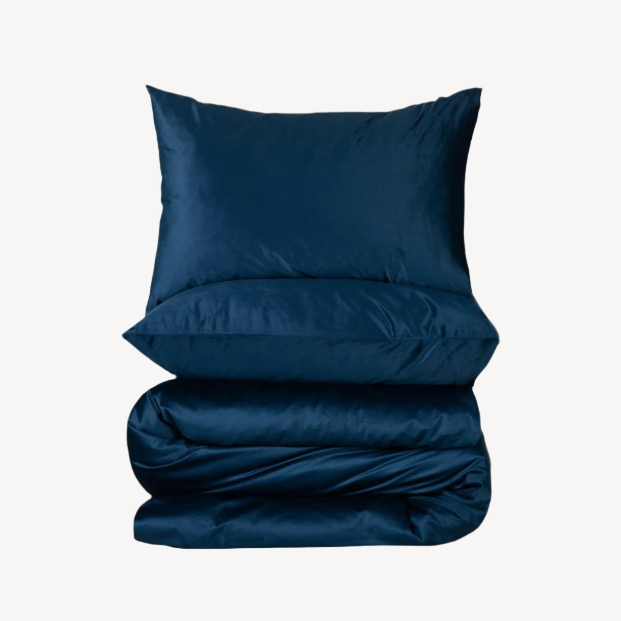 Midnight Navy Velvet Duvet Cover Set - THE LINEN COMPANY