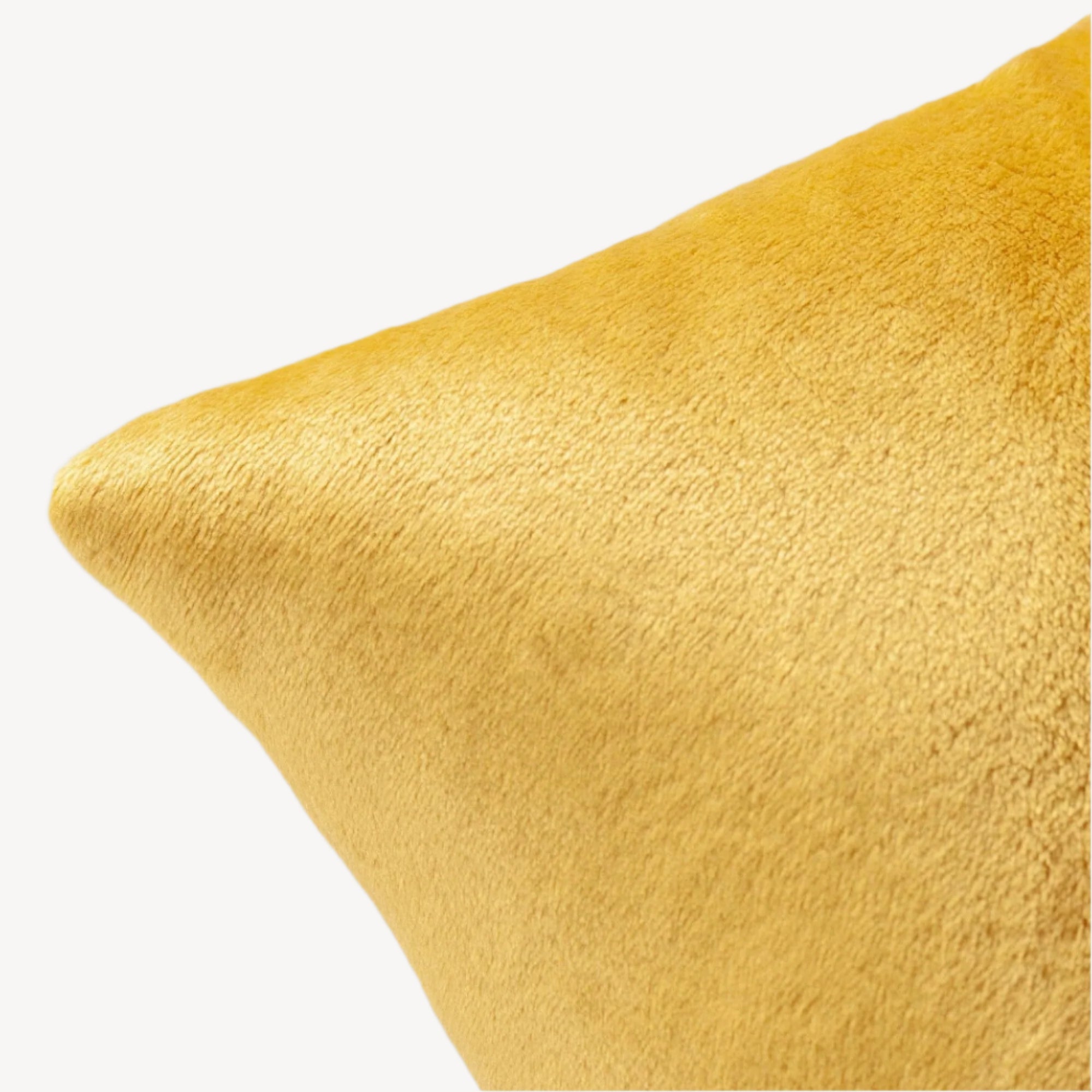 Mustard Plush Cushion - THE LINEN COMPANY