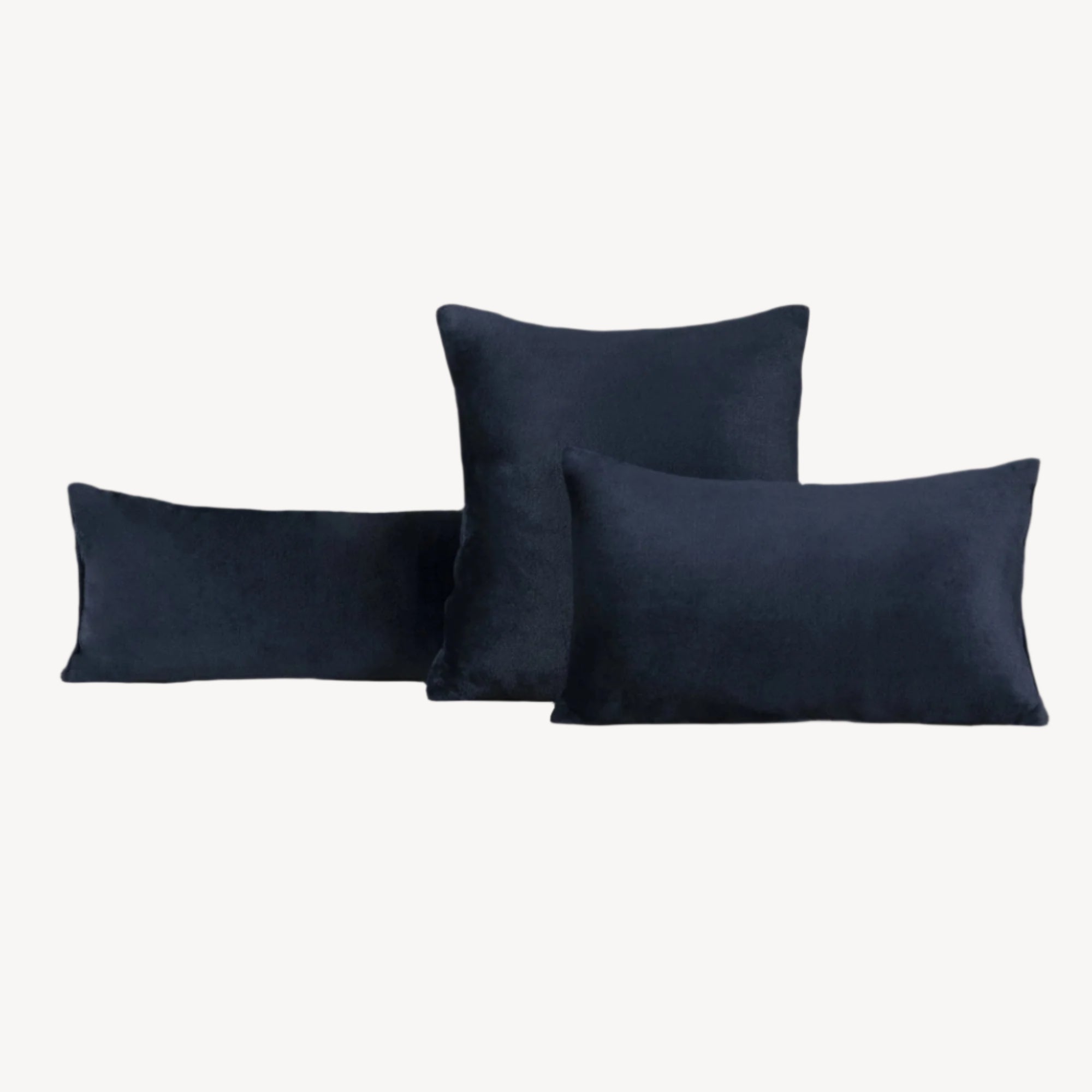 Navy Plush Cushion - THE LINEN COMPANY