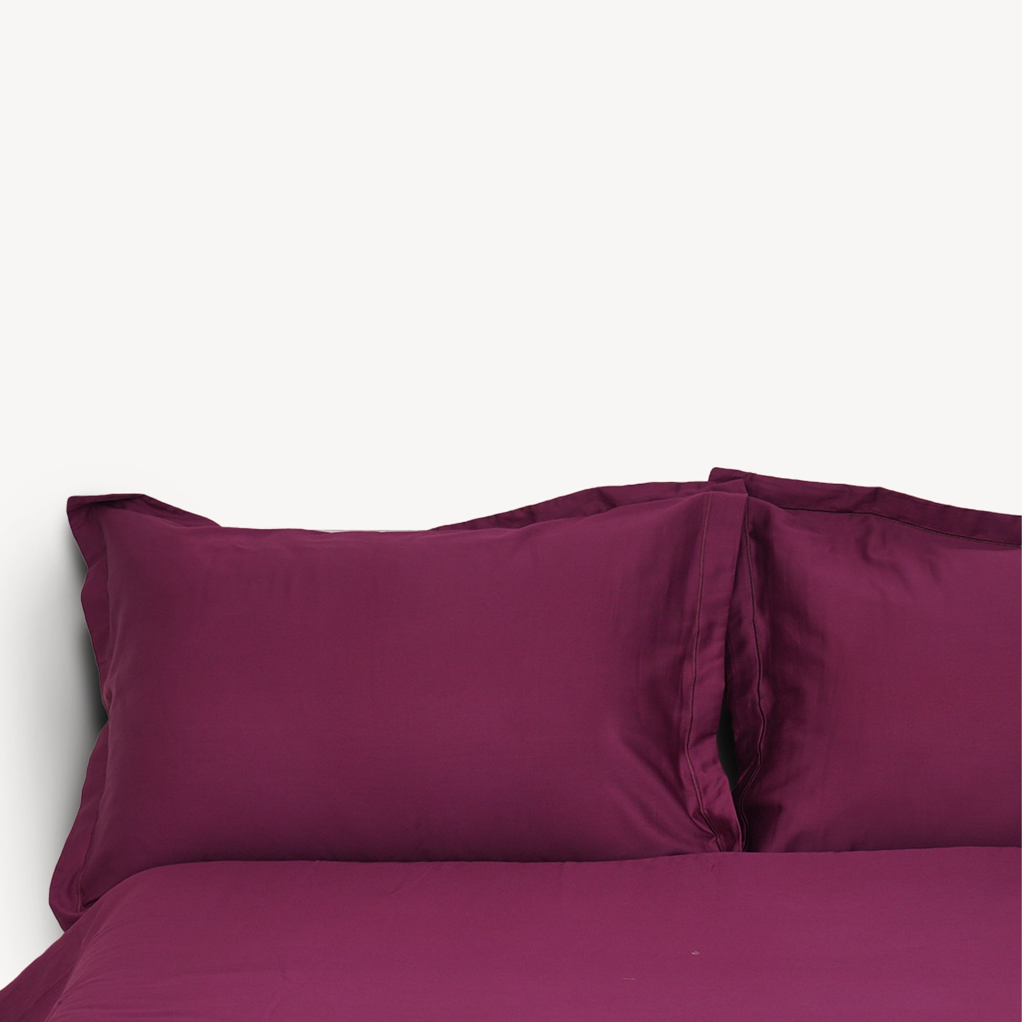 Plum Solid Duvet Cover Set