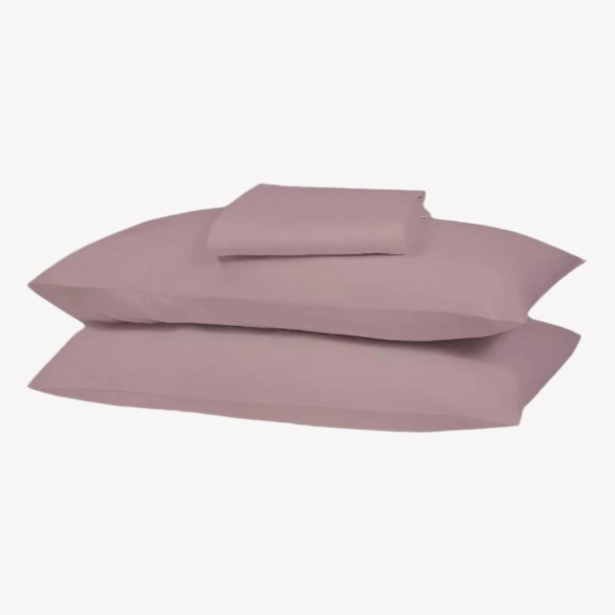 Rose Pink Solid Bed Sheet Set - THE LINEN COMPANY