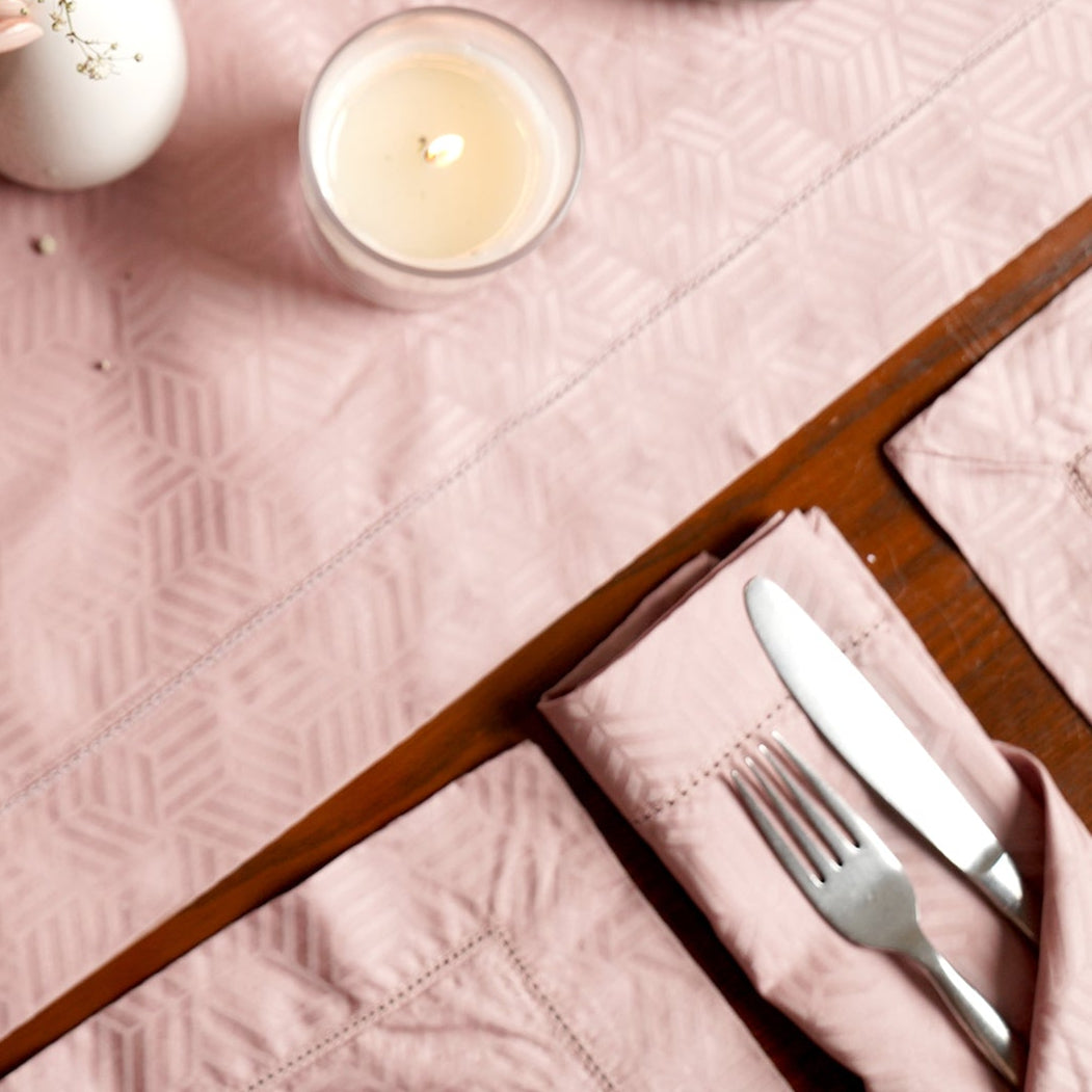 Rose Pink Jacquard Table Napkin Luxe-Edition