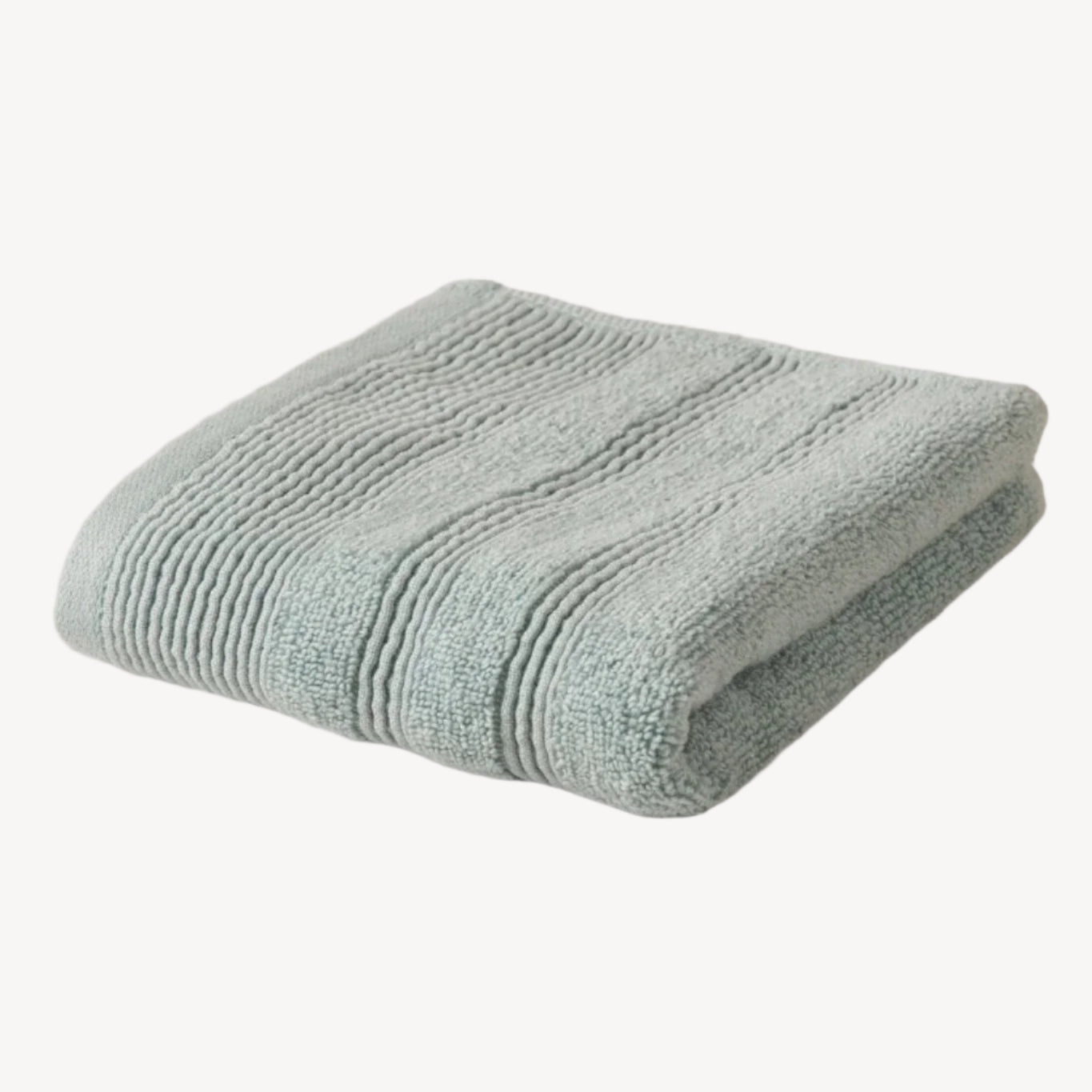 Sea Green Crinkled Border Hand Towel - THE LINEN COMPANY