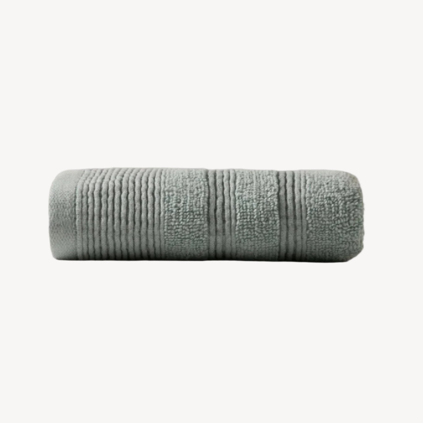 Sea Green Crinkled Border Hand Towel - THE LINEN COMPANY
