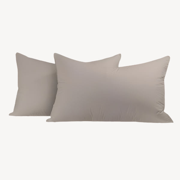 Taupe Solid Pillowcases - THE LINEN COMPANY