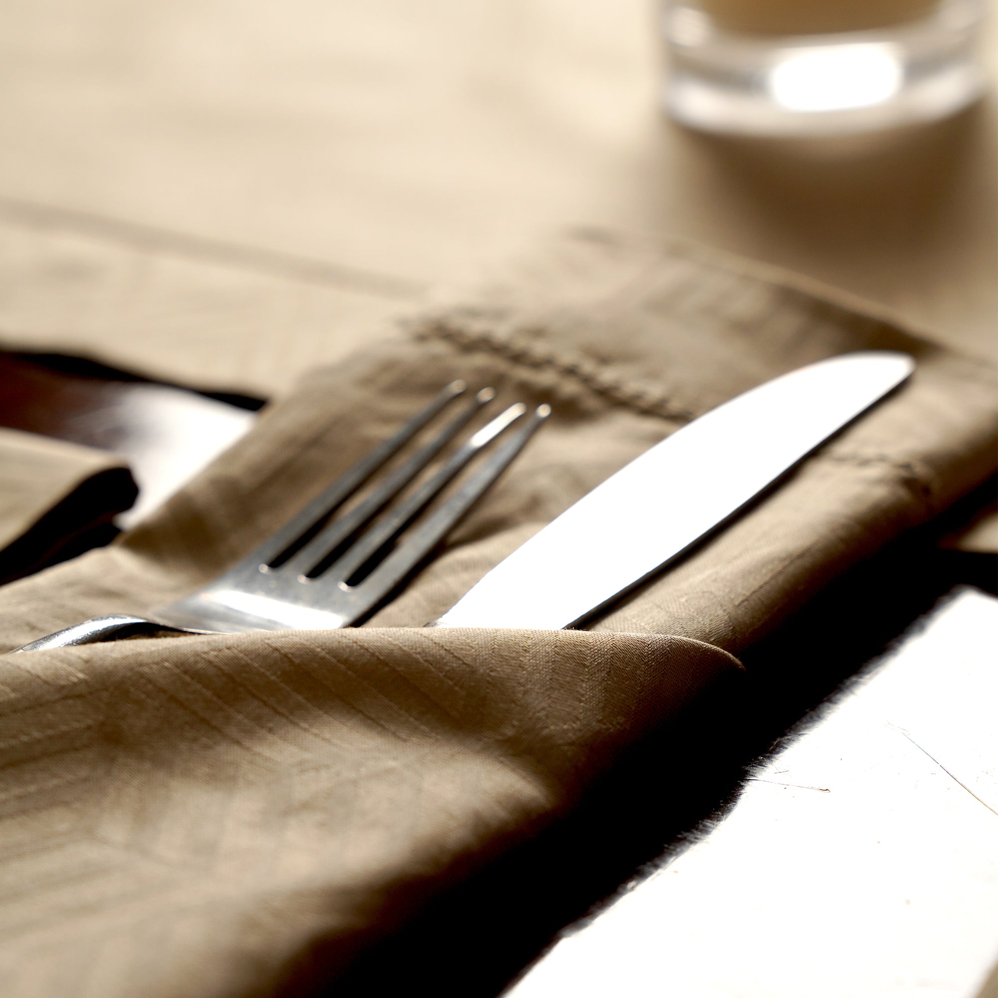 Taupe Jacquard Table Napkin Luxe-Edition