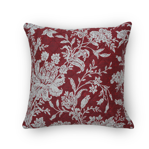 The Linen Company Accessories 16X16 Pedro Floral Red Cushion Cover
