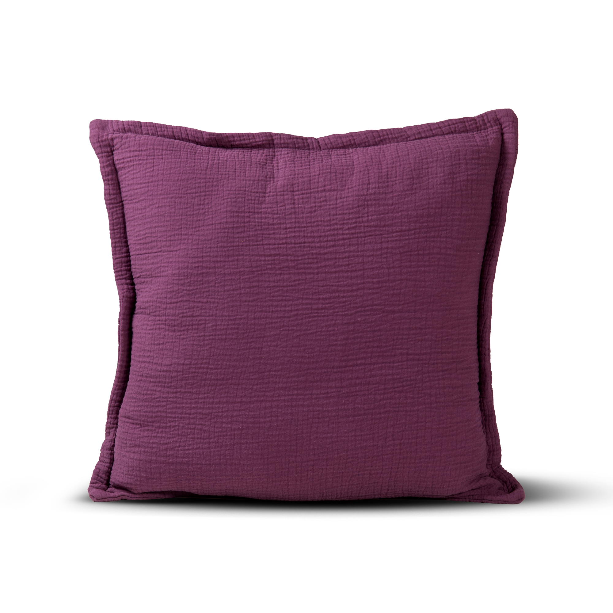 The Linen Company Accessories 16X16 Tyrian Purple Cotton Muslin Cushion Cover