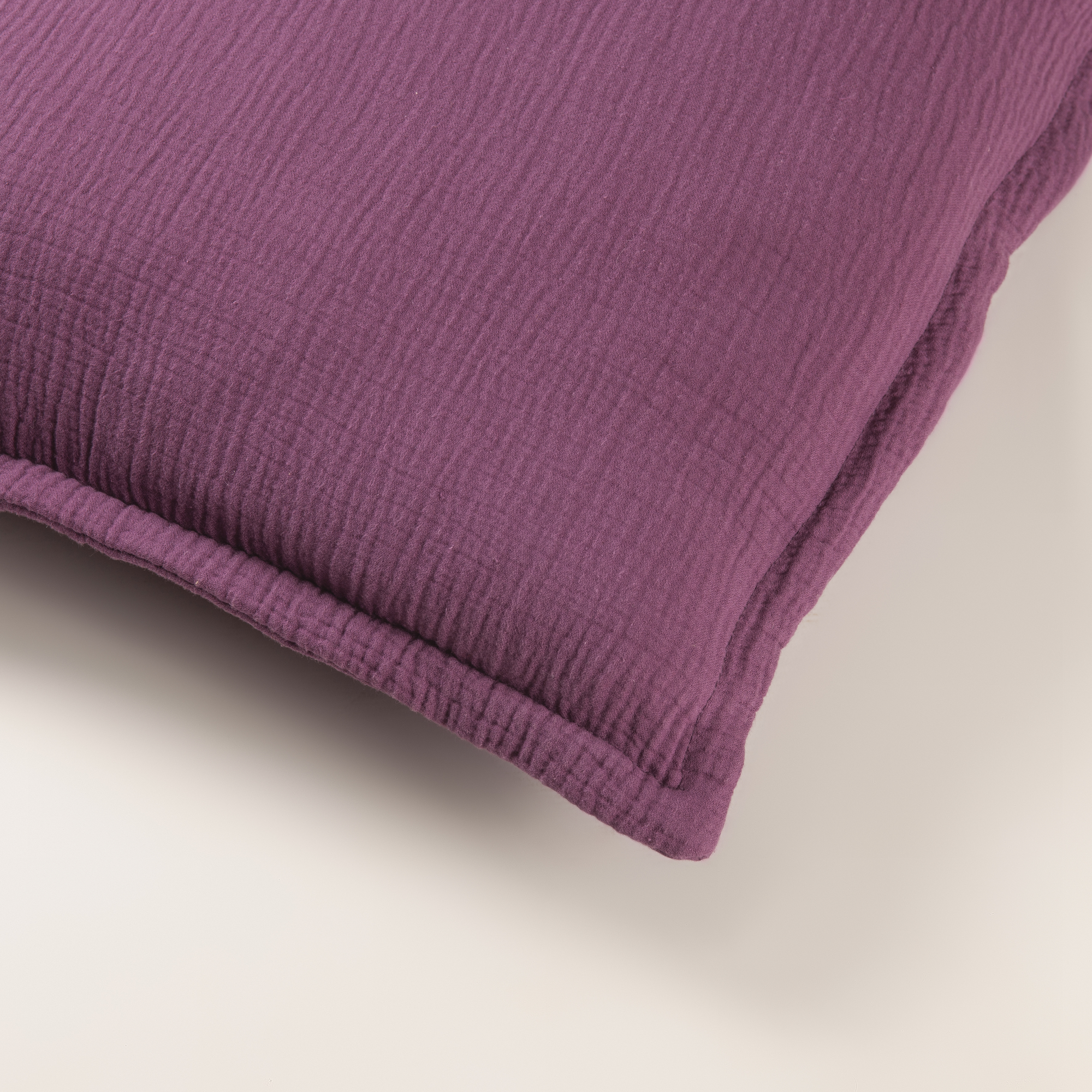 The Linen Company Accessories 16X16 Tyrian Purple Cotton Muslin Cushion Cover