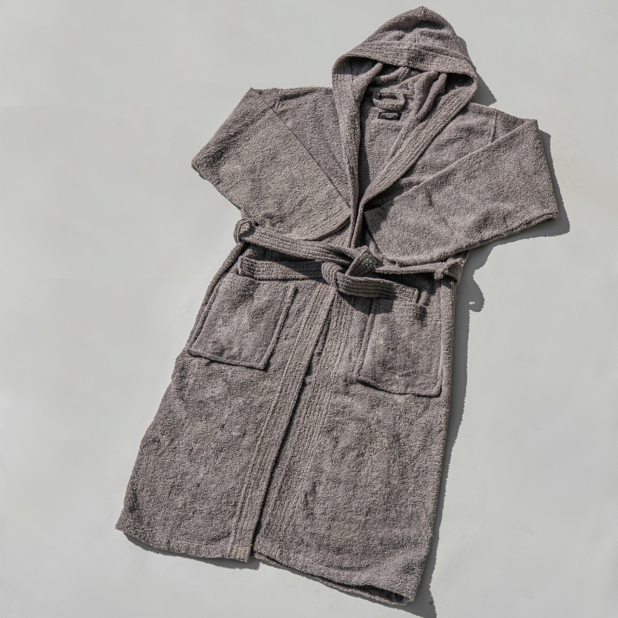 The Linen Company Accessories Large Taupe Hooded Bathrobe