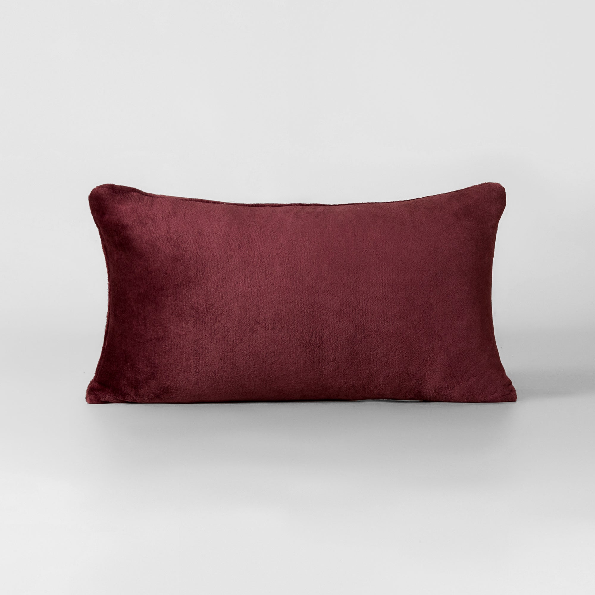 The Linen Company Accessories Rectangular Burgundy Plush Cushion