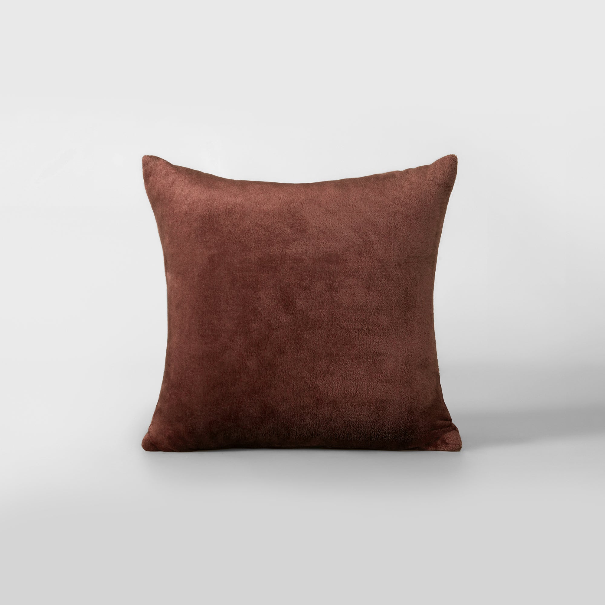 The Linen Company Accessories Square Brown Plush Cushion