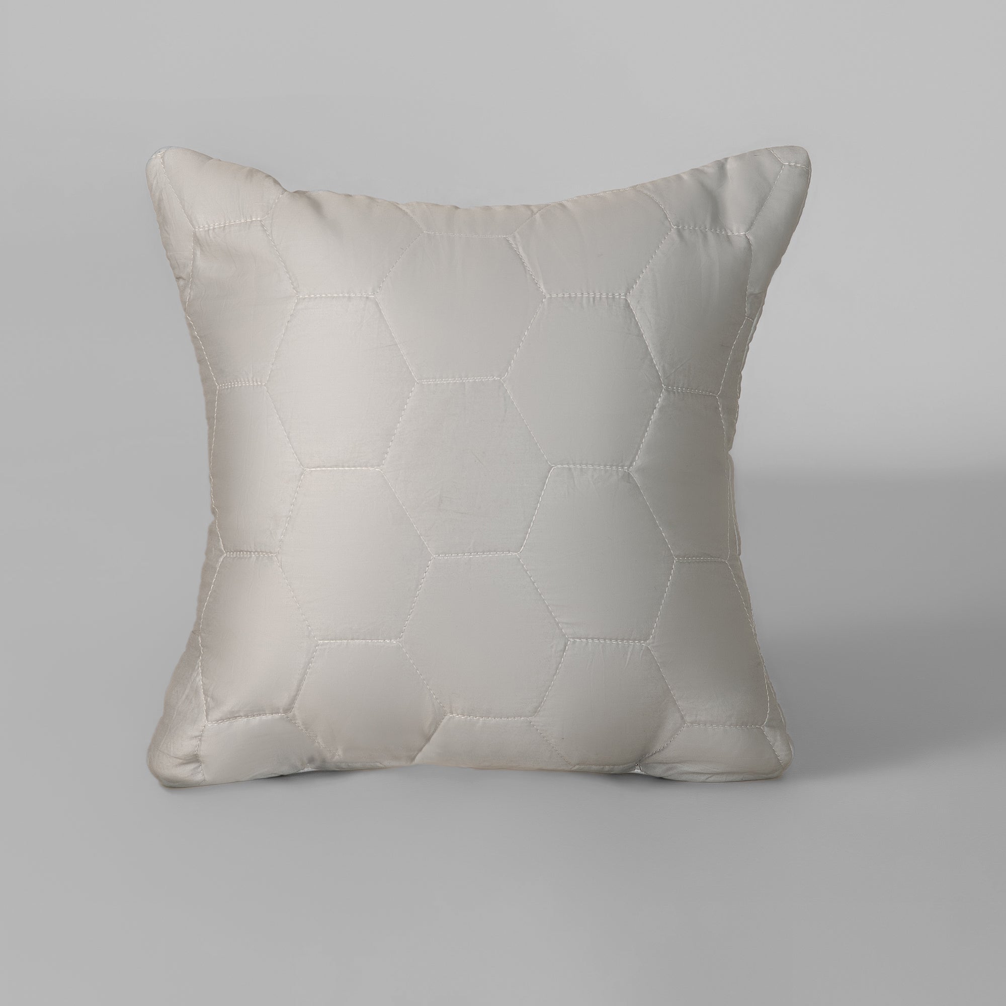 The Linen Company Accessories Standard Grey Quilted Cushion Cover