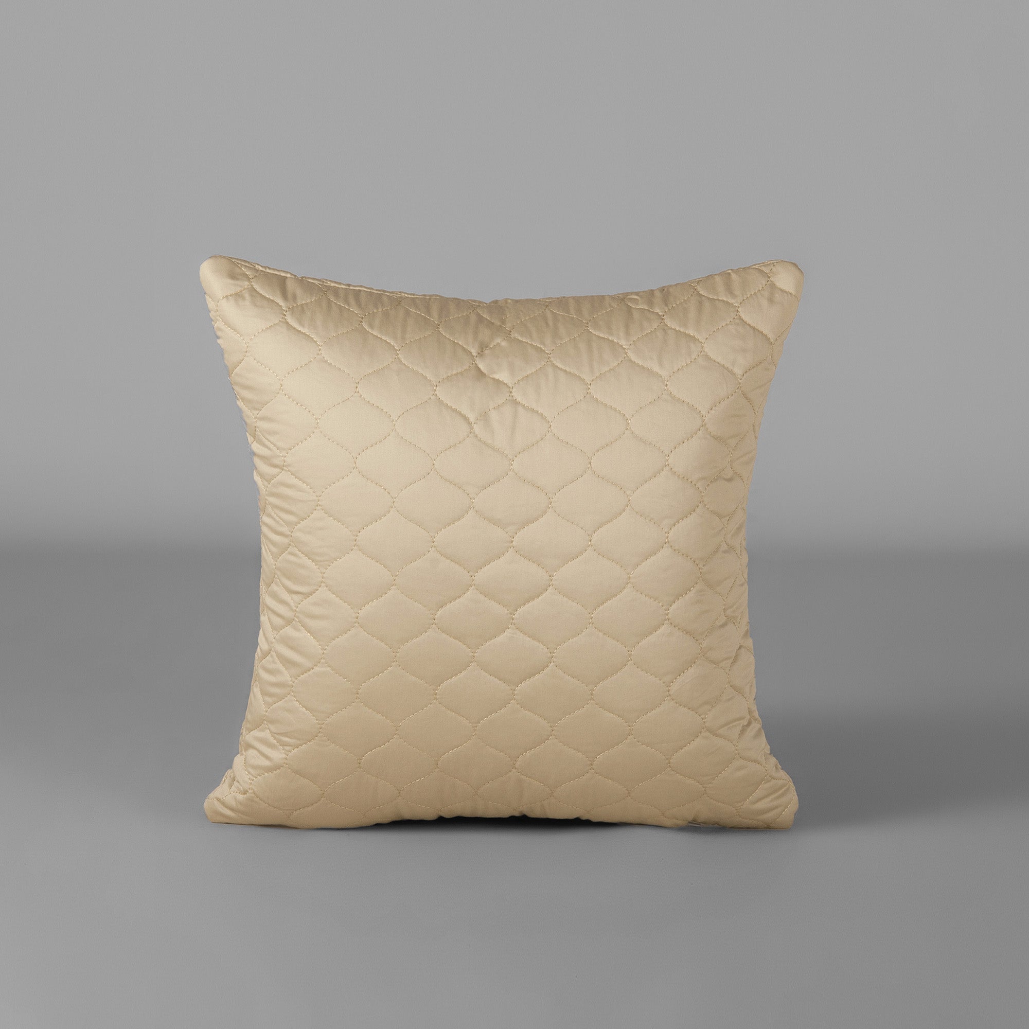 The Linen Company Accessories Standard Pale Olive Quilted Cushion Cover