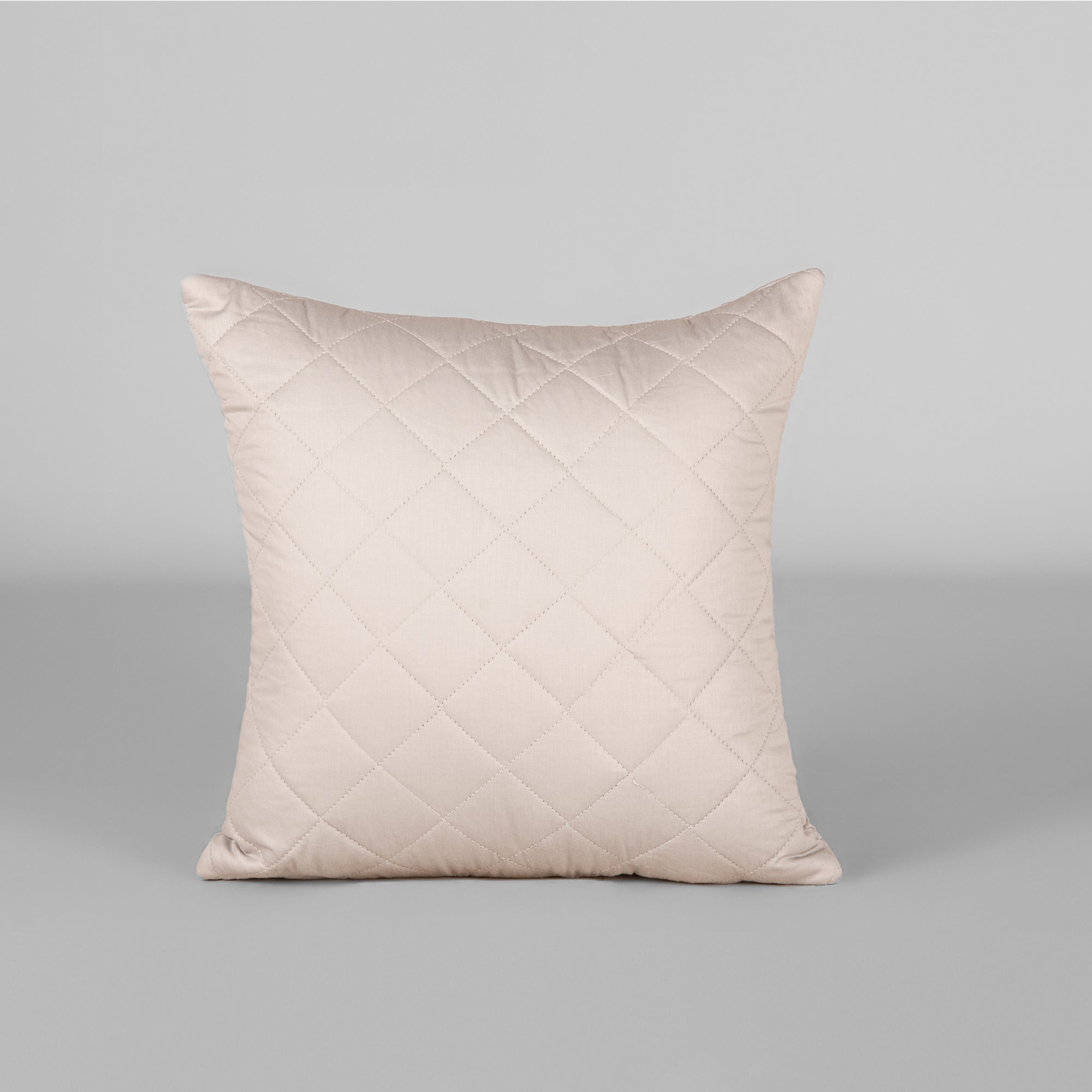 The Linen Company Accessories Standard Soft Grey Quilted Cushion Cover