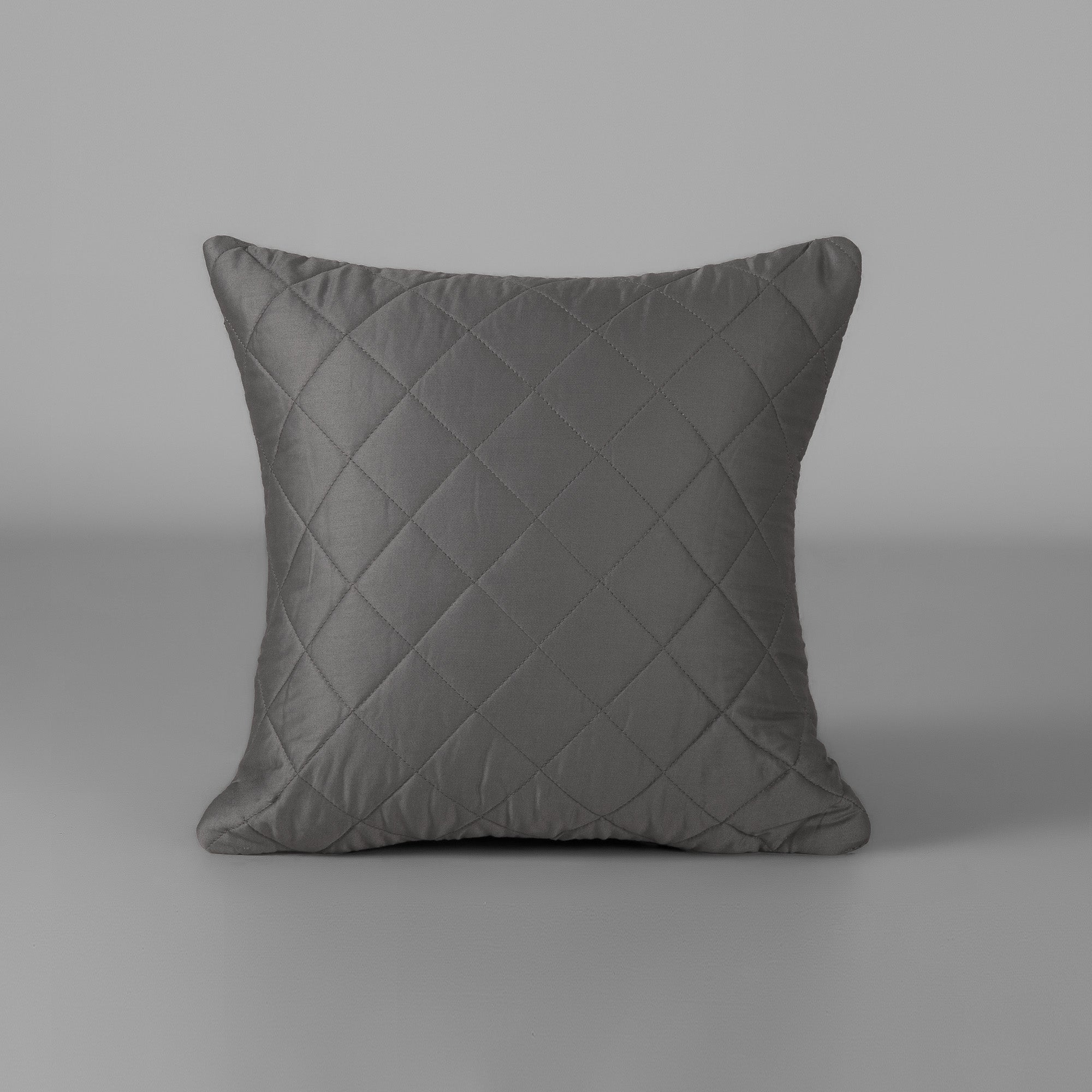 The Linen Company Accessories Standard Steel Quilted Cushion Cover