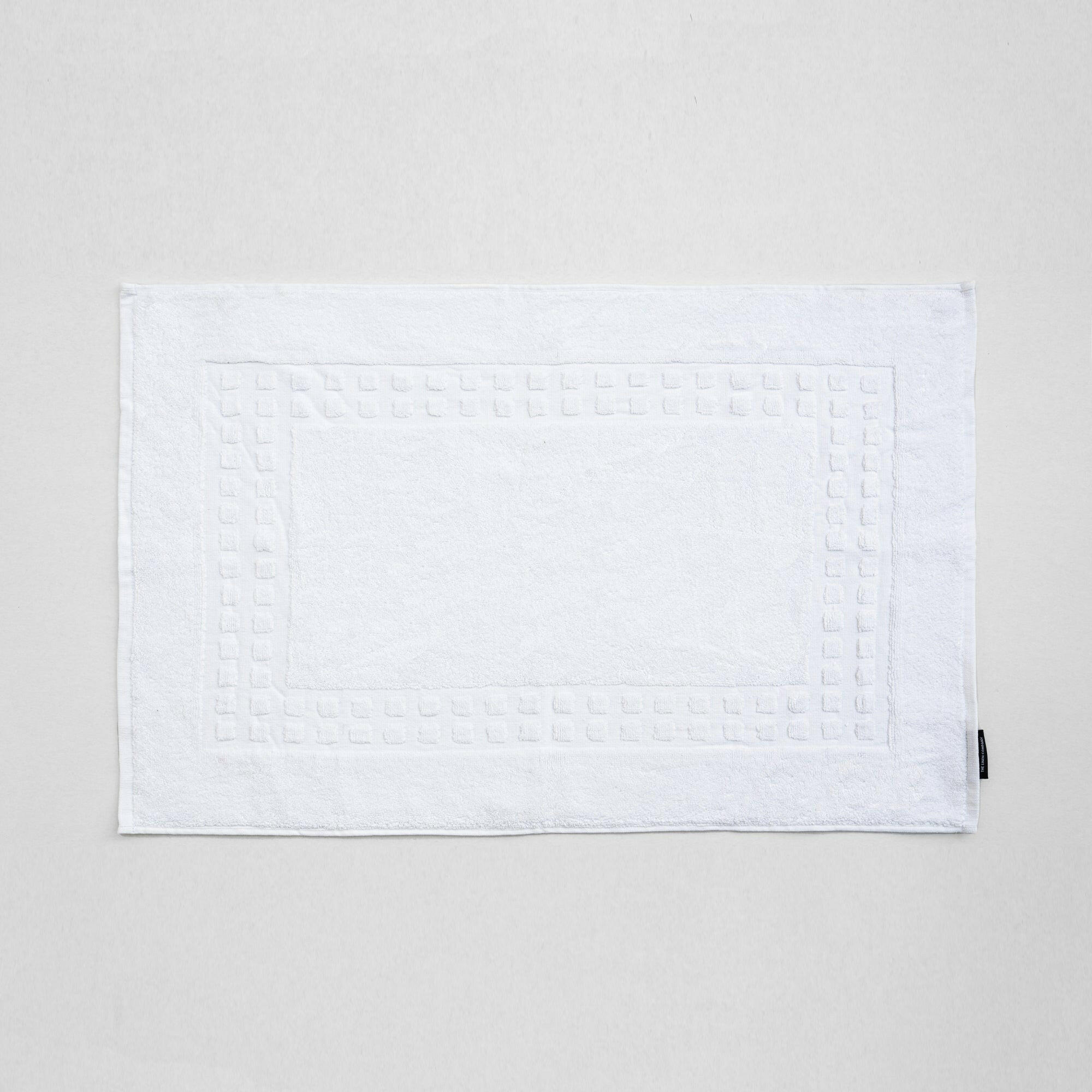 The Linen Company Bath Standard White Block Bath Mat