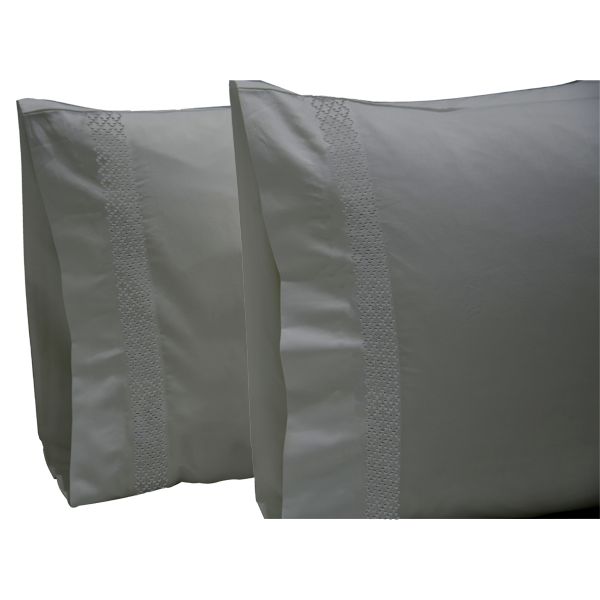 The Linen Company Bedding 30x20 Charcoal 800 Supima Wood Work Pillowcases Charcoal 800 Supima Wood Work Pillowcases | The Linen Company