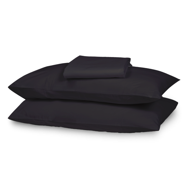 The Linen Company Bedding Black Solid Bed Sheet Set