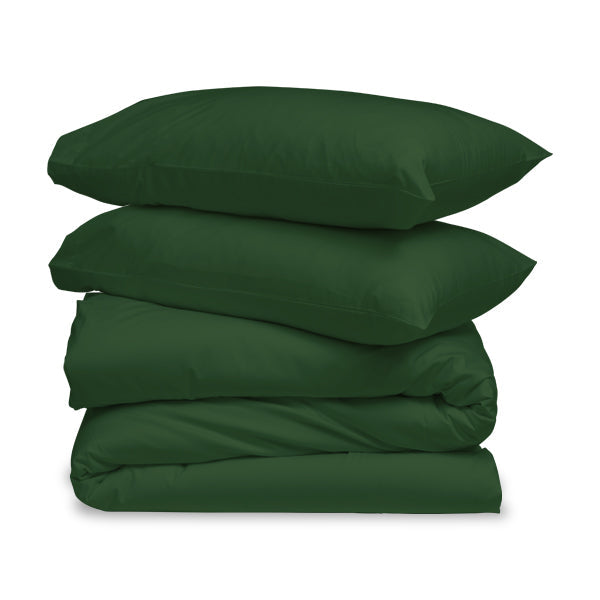 The Linen Company Bedding Bottle Green Duvet Cover Set