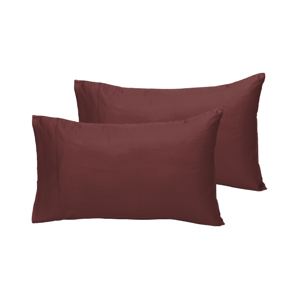The Linen Company Bedding Burgundy Solid Pillowcases