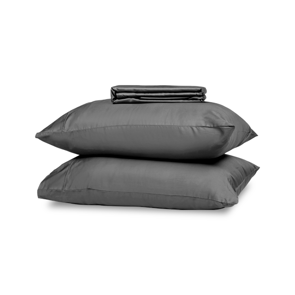 The Linen Company Bedding Charcoal Solid Bed Sheet Set