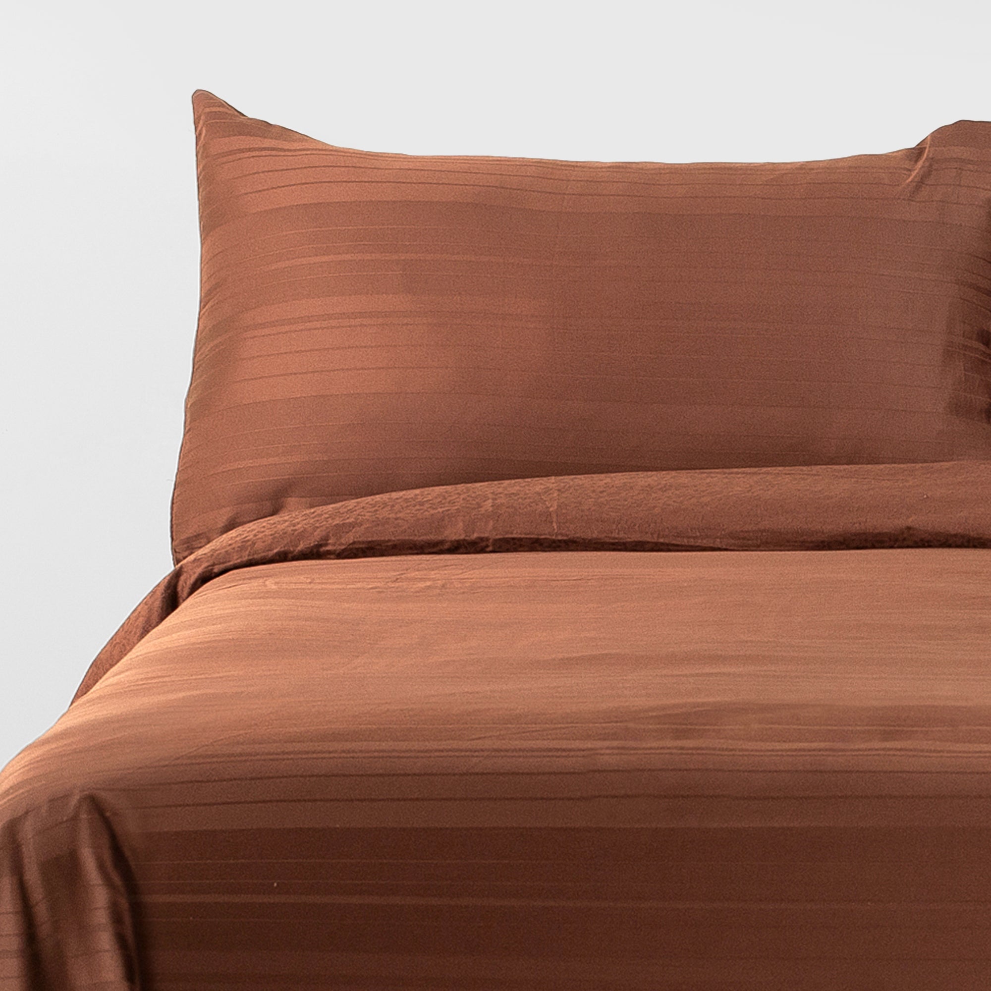 The Linen Company Bedding Cocoa Front Reversible Duvet Cover Set