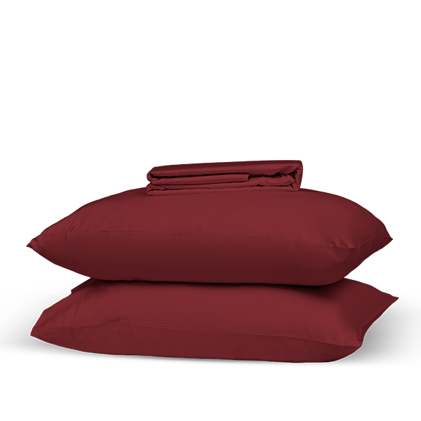 The Linen Company Bedding Deep Red Microfiber Bed Sheet Set