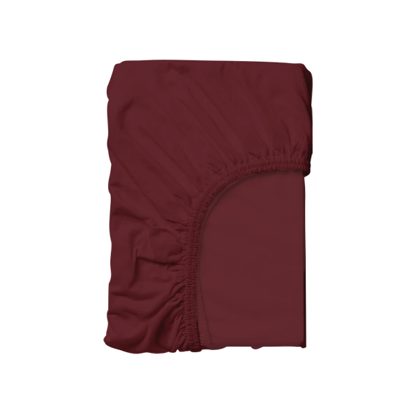 The Linen Company Bedding Deep Red Microfiber Fitted Sheet