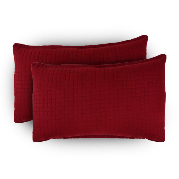 The Linen Company Bedding Deep Red Microfiber Quilted Bedspread Set Deep Red Microfiber Bedspread Set | Bedding | The Linen Company