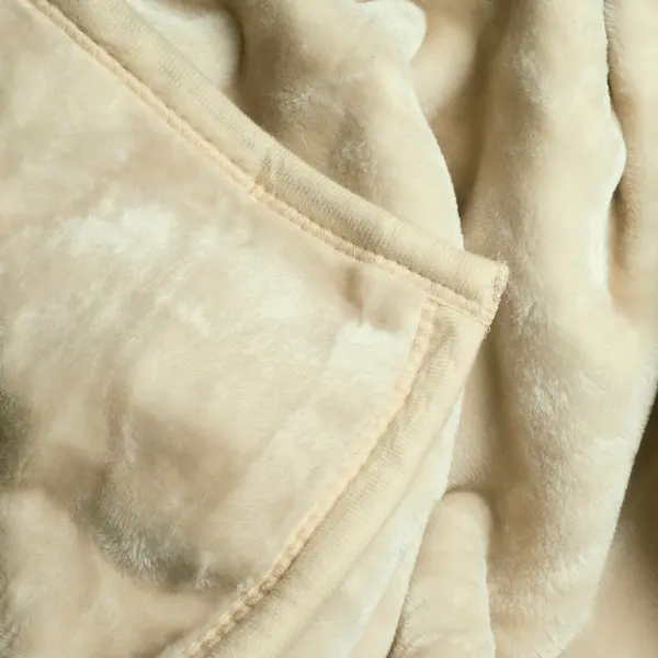 The Linen Company Bedding Double Golden Microfiber Plush Blanket