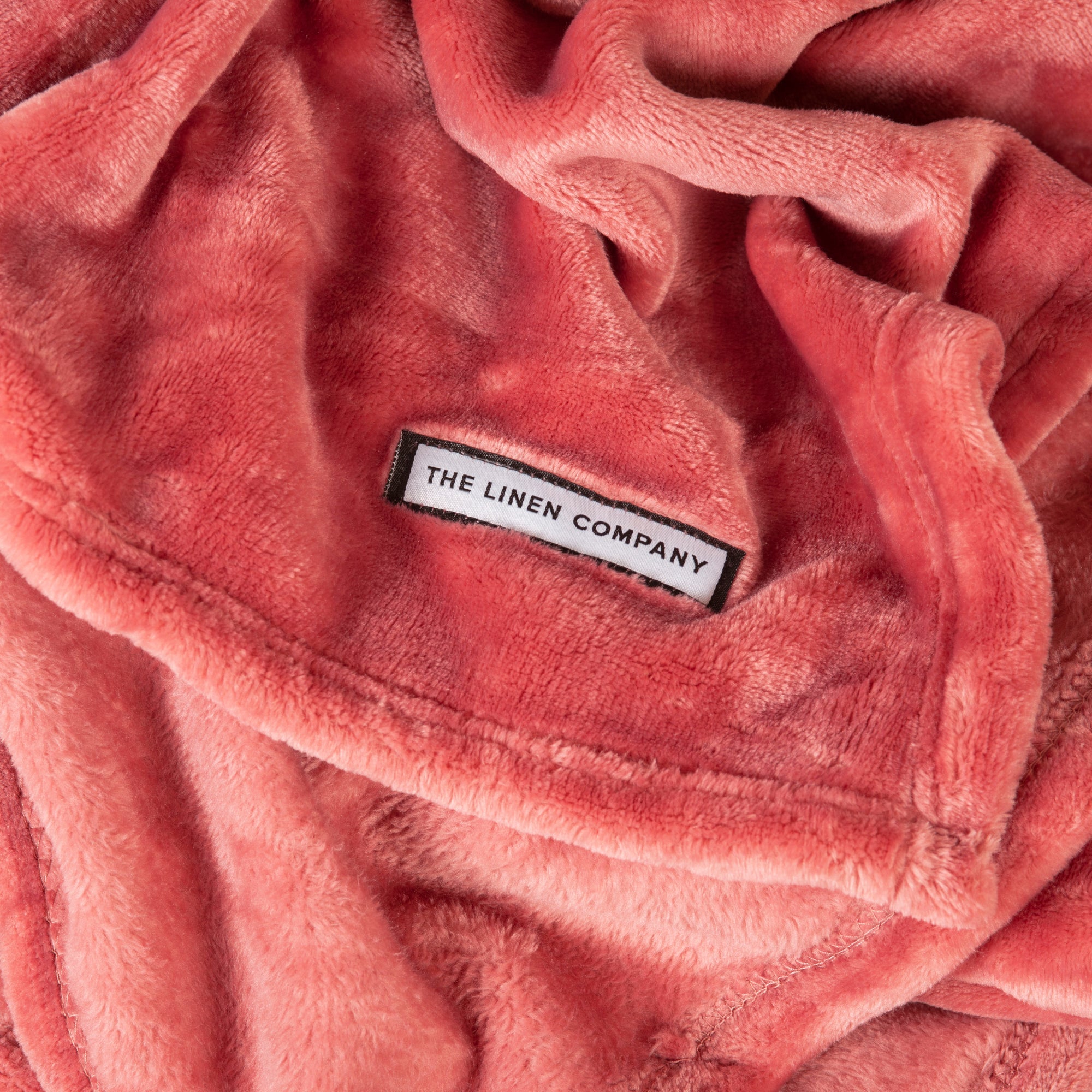 The Linen Company Bedding Dusty Rose Microfiber Plush Blanket