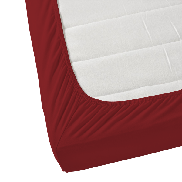 The Linen Company Bedding Fitted Sheet Set / King Maroon Solid Bed Sheet Set