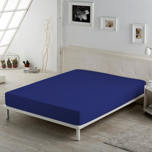 The Linen Company Bedding Fitted Sheet Set / King Royal Blue Solid Bed Sheet Set