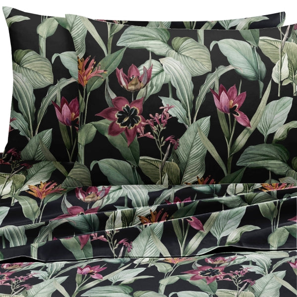 The Linen Company Bedding Flat Sheet Set / Single Venom Garden Bed Sheet Set