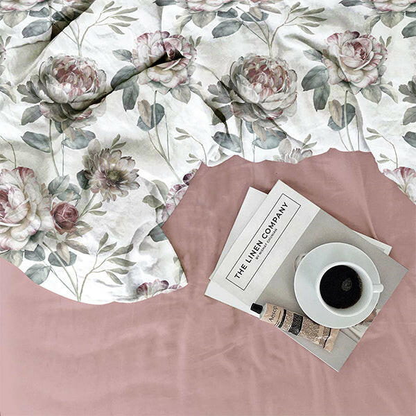 The Linen Company Bedding Flat Sheet Set / Single Vintage Garden Bed Sheet Set