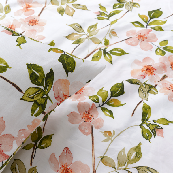 The Linen Company Bedding Flat Sheet Set / Twin Sweet Oleander Bed Sheet Set