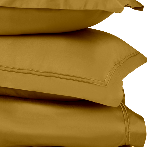 The Linen Company Bedding Honey Mustard Duvet Cover Set