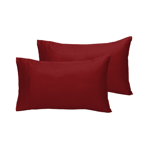 The Linen Company Bedding Maroon Solid Pillowcases