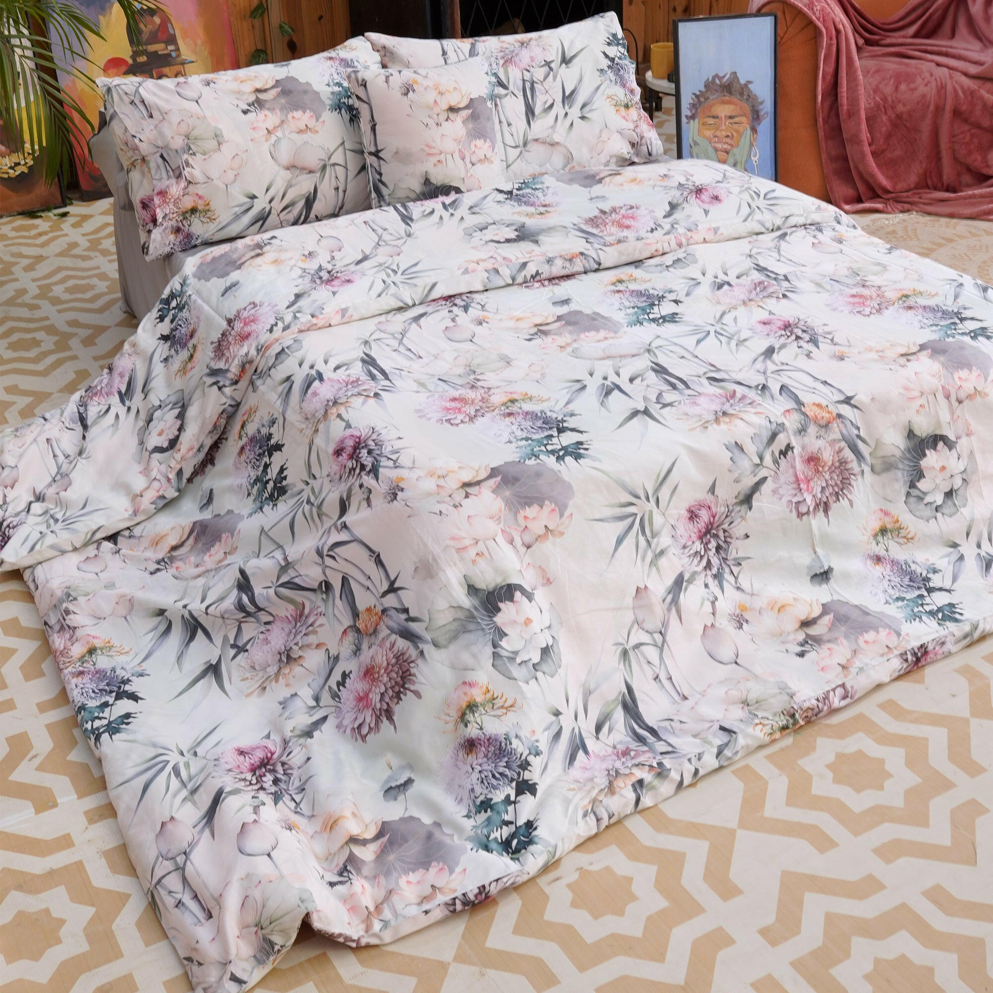 The Linen Company Bedding Pearlescent Duvet Cover Set