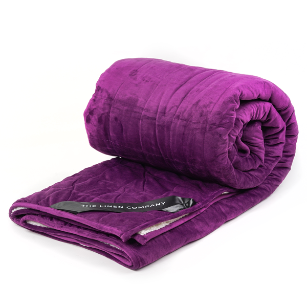 The Linen Company Bedding Plum Sherpa Weighted Blanket Plum Sherpa Weighted Blanket | Bedding | The Linen Company
