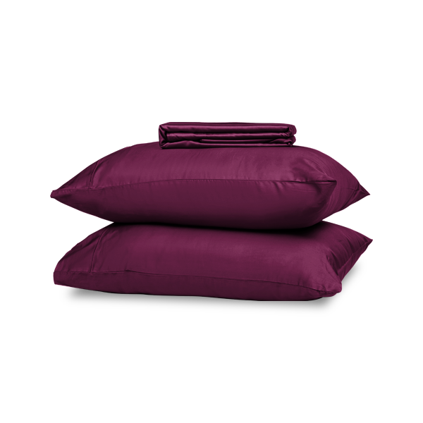 The Linen Company Bedding Plum Solid Bed Sheet Set