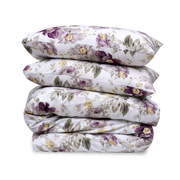The Linen Company Bedding Purple Rose Duvet Cover Set