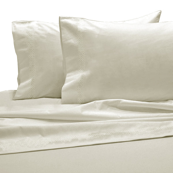 The Linen Company Bedding Queen Linen 750 Supima Wood Work Bed Sheet Set