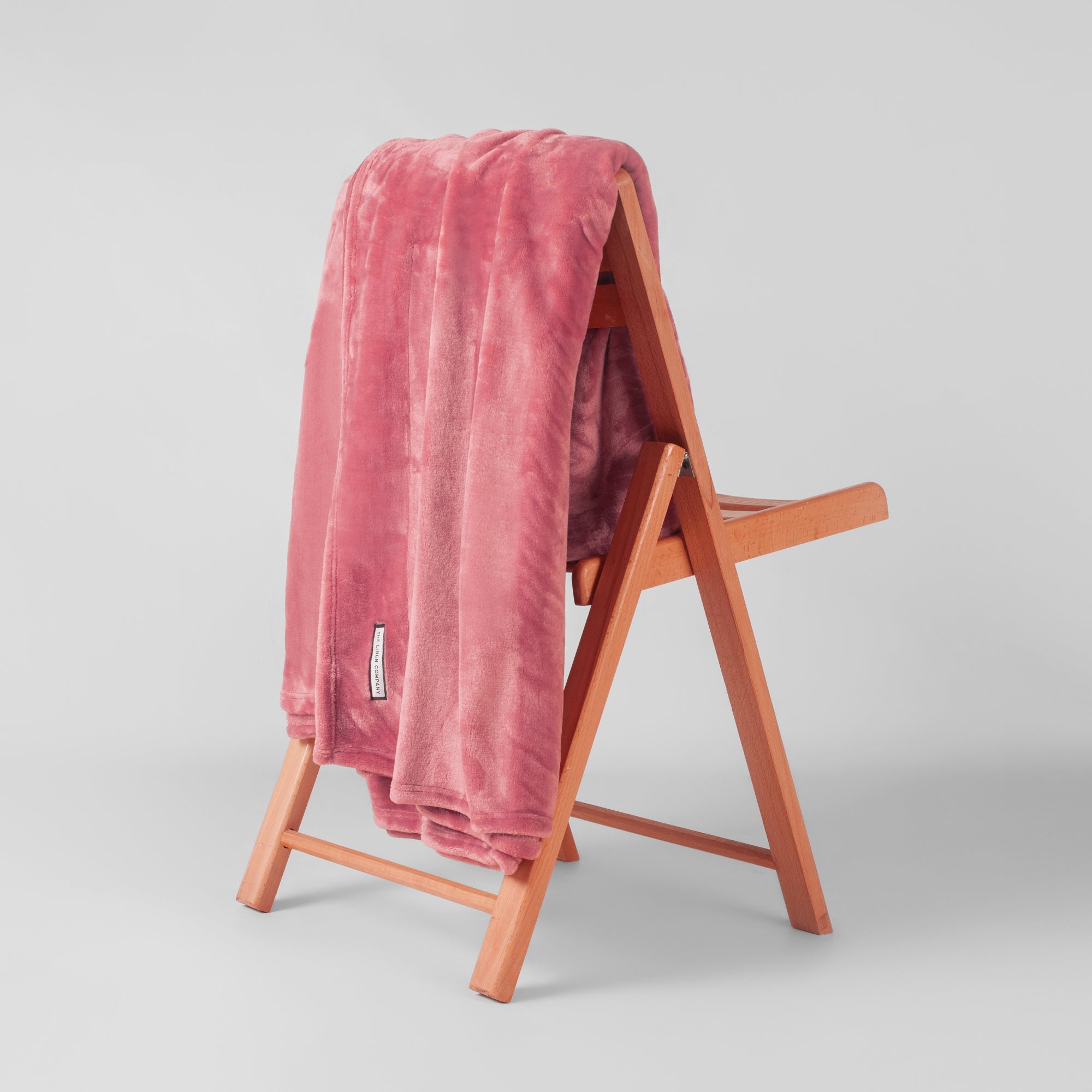 The Linen Company Bedding Rose Pink Plush Blanket